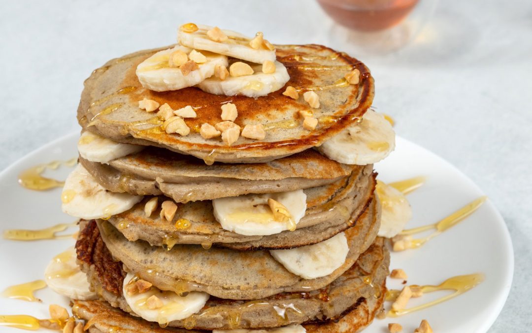 Peanut Banana Protein Pancakes