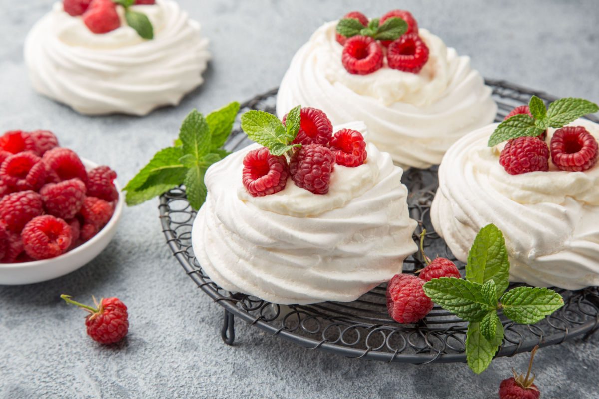 Peach _ Raspberry Pavlova