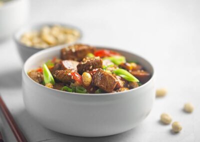 Basil Beef & Cashew Stir Fry with Noodles