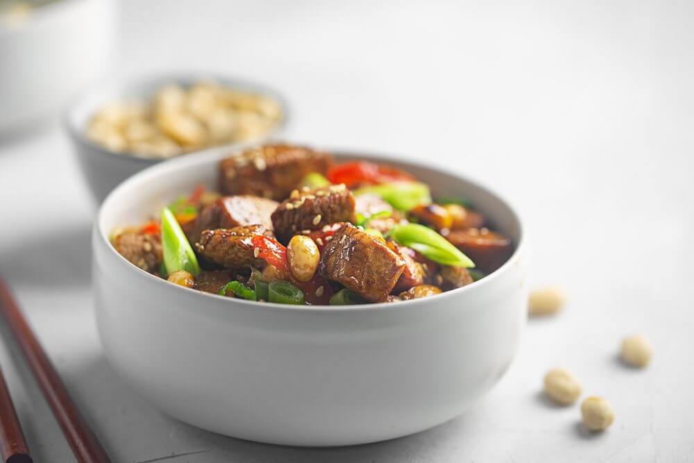 Basil Beef & Cashew Stir Fry with Noodles
