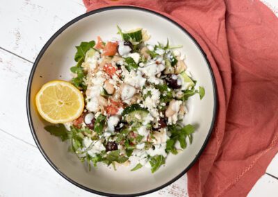 Mediterranean White Bean & Risoni Salad
