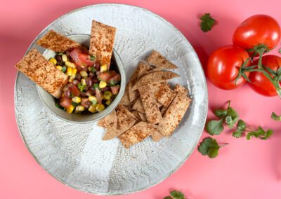 Spiced Corn Salsa with Tortilla Chips